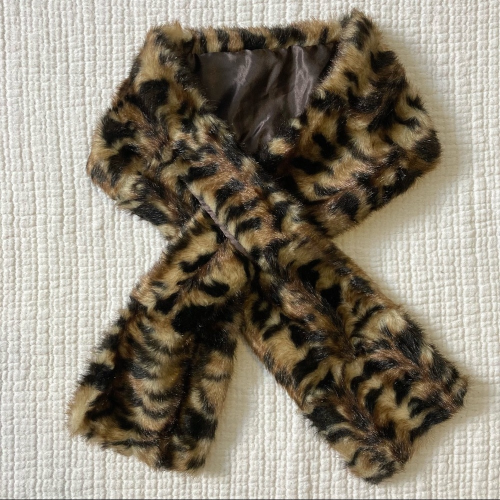 Calvin Klein Animal Print Pull-through Scarf